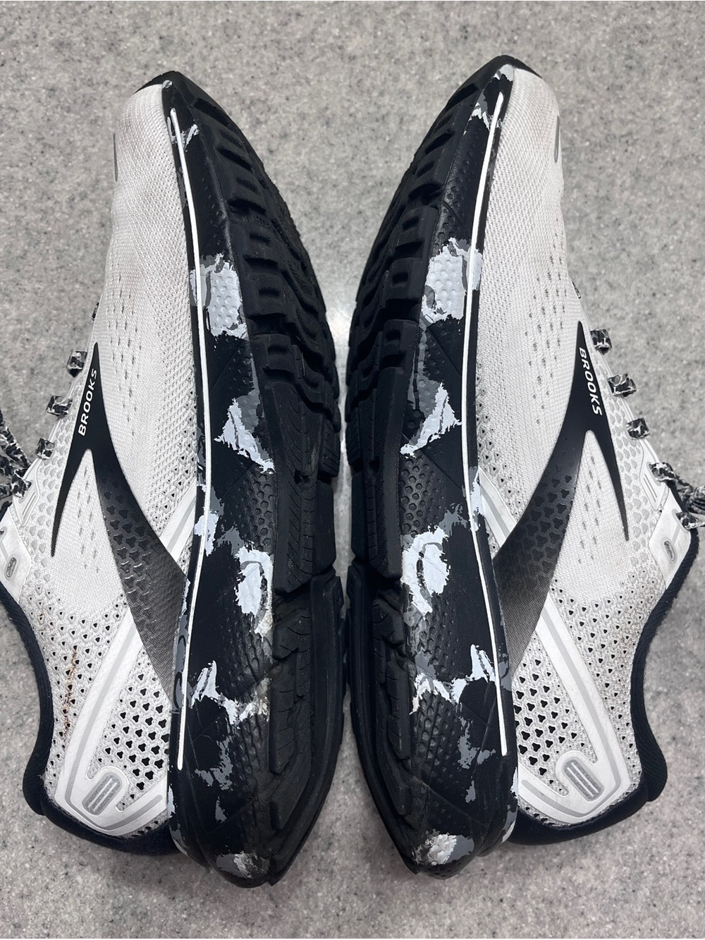 Brooks White and Black Women’s Athletic Running Shoes
